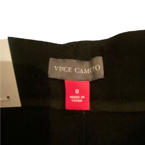 Vince Camuto slim leg straight through hips sits below waist black pants NWT 0 - Picture 4 of 11